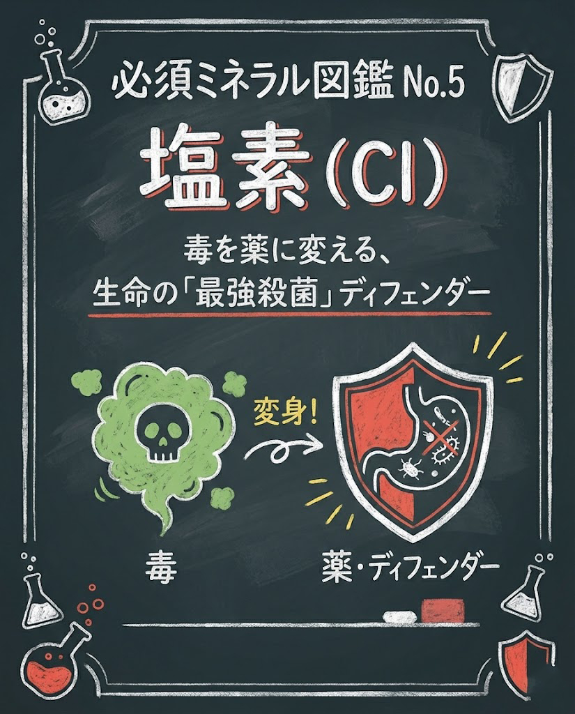 必須ミネラル図鑑塩素