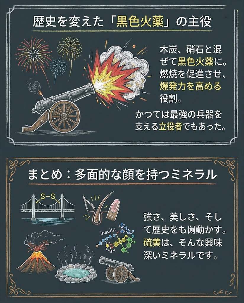 硫黄のエピソードその4と必須ミネラル図鑑硫黄のまとめ